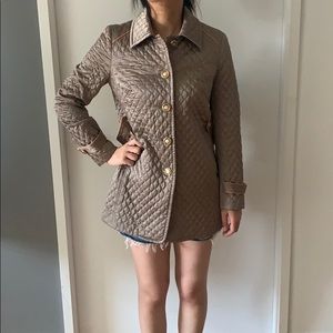 Quilted Tan Jacket with Belt